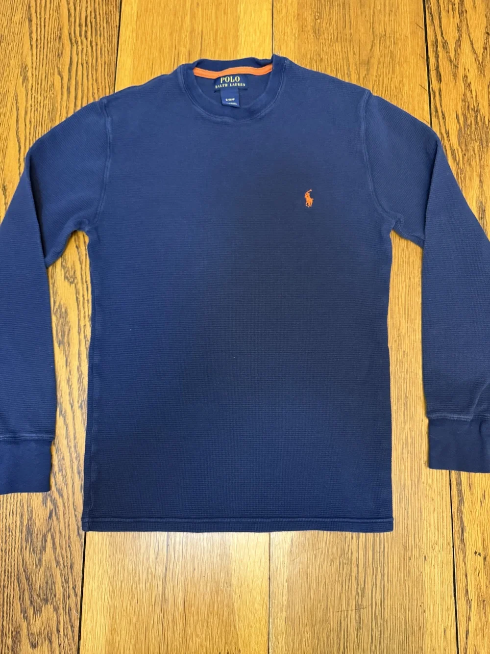 Polo Ralph Lauren Sweater Mens Small Waffle Knit Long Sleeve Crewneck Pullover
